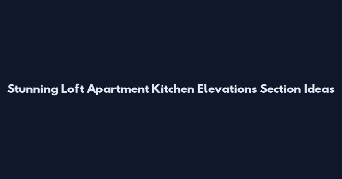 Stunning Loft Apartment Kitchen Elevations Section Ideas