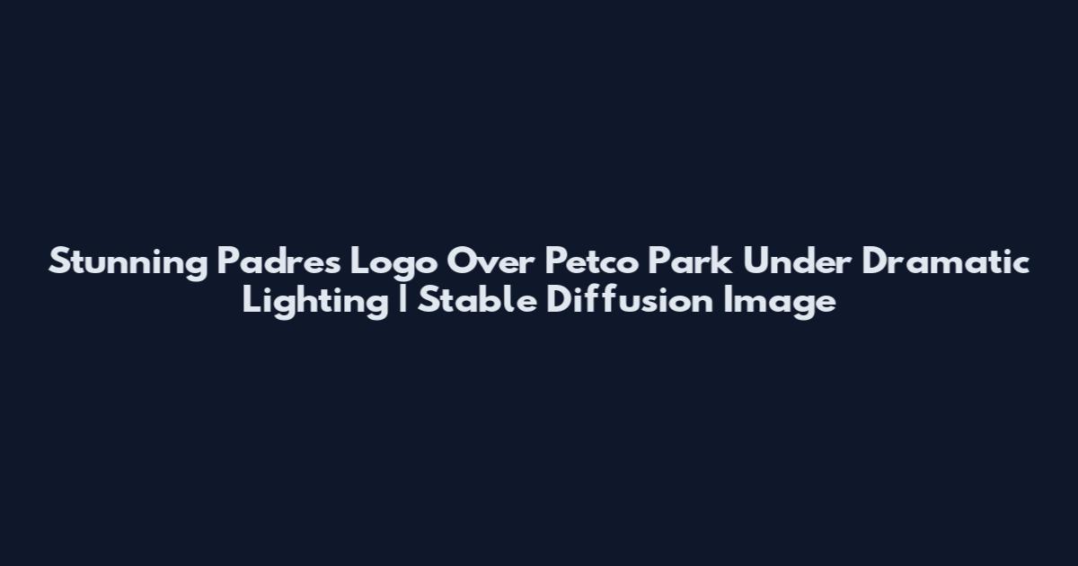 Stunning Padre's Logo Over Petco Park Under Dramatic Lighting | Stable Diffusion Image