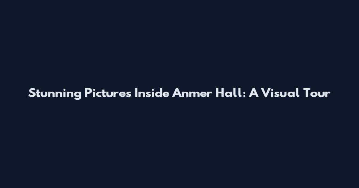 Stunning Pictures Inside Anmer Hall: A Visual Tour