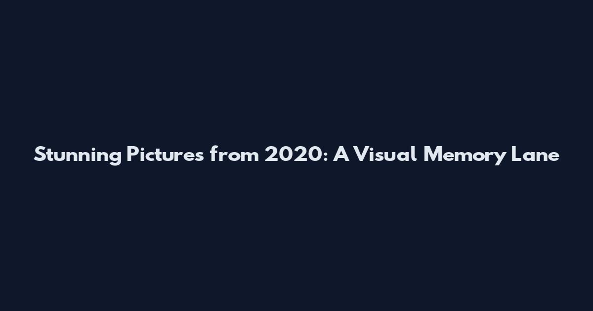 Stunning Pictures from 2020: A Visual Memory Lane