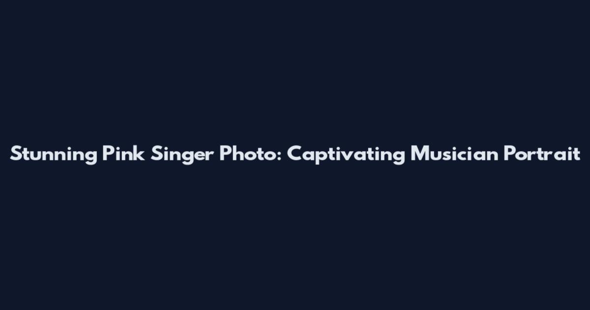 Stunning Pink Singer Photo: Captivating Musician Portrait