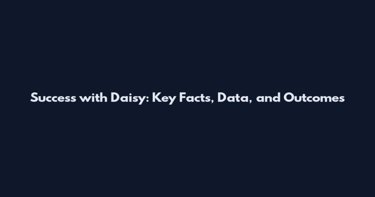 Success with Daisy: Key Facts, Data, and Outcomes