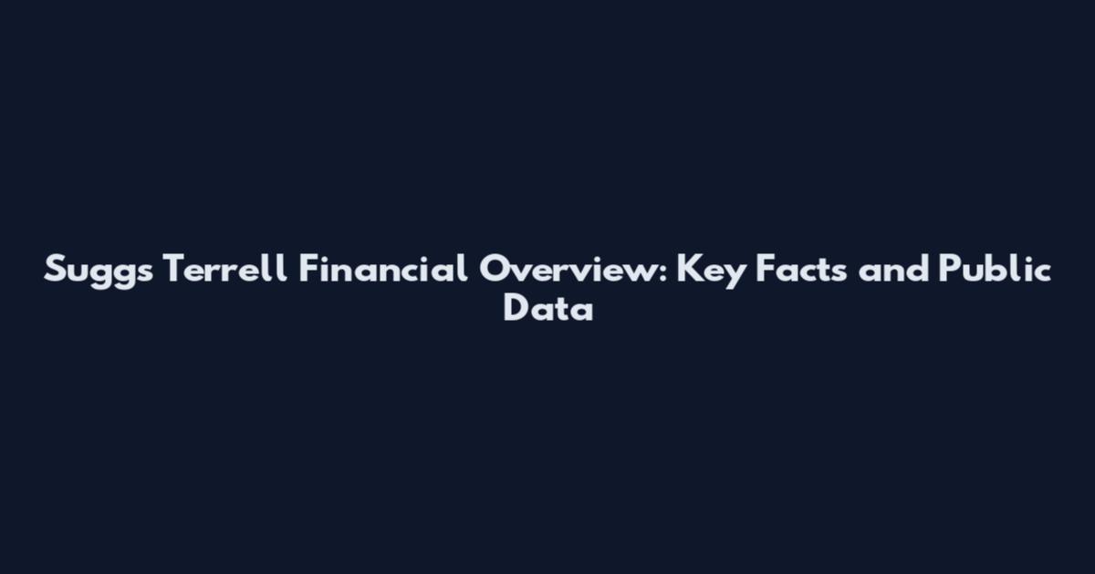 Suggs Terrell Financial Overview: Key Facts and Public Data