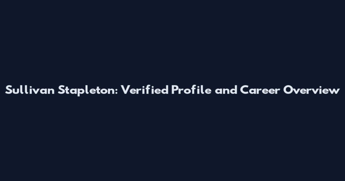 Sullivan Stapleton: Verified Profile and Career Overview