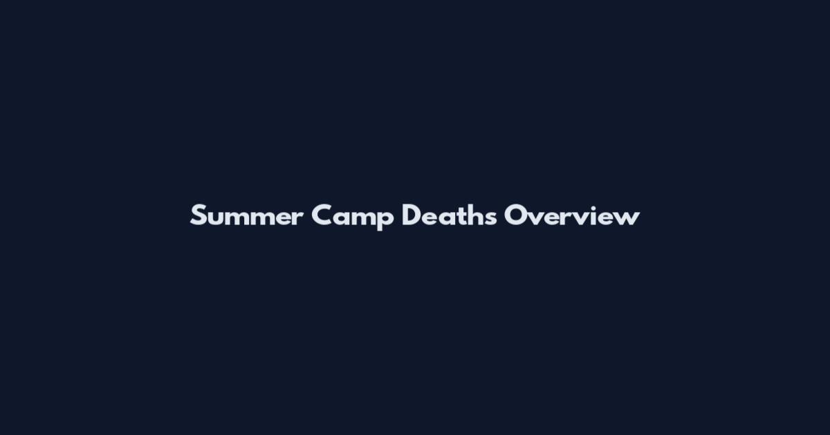 Summer Camp Deaths Overview