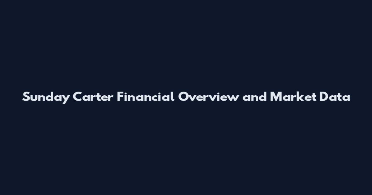 Sunday Carter Financial Overview and Market Data