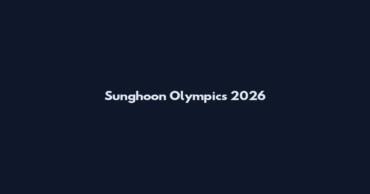 Sunghoon Olympics 2026