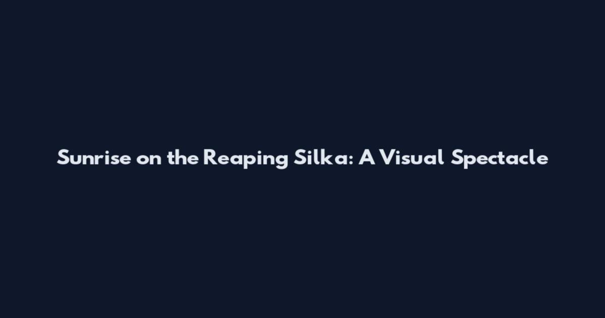 Sunrise on the Reaping Silka: A Visual Spectacle