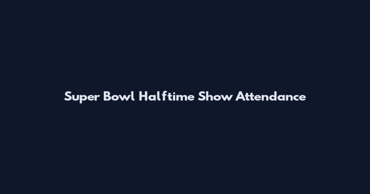 Super Bowl Halftime Show Attendance