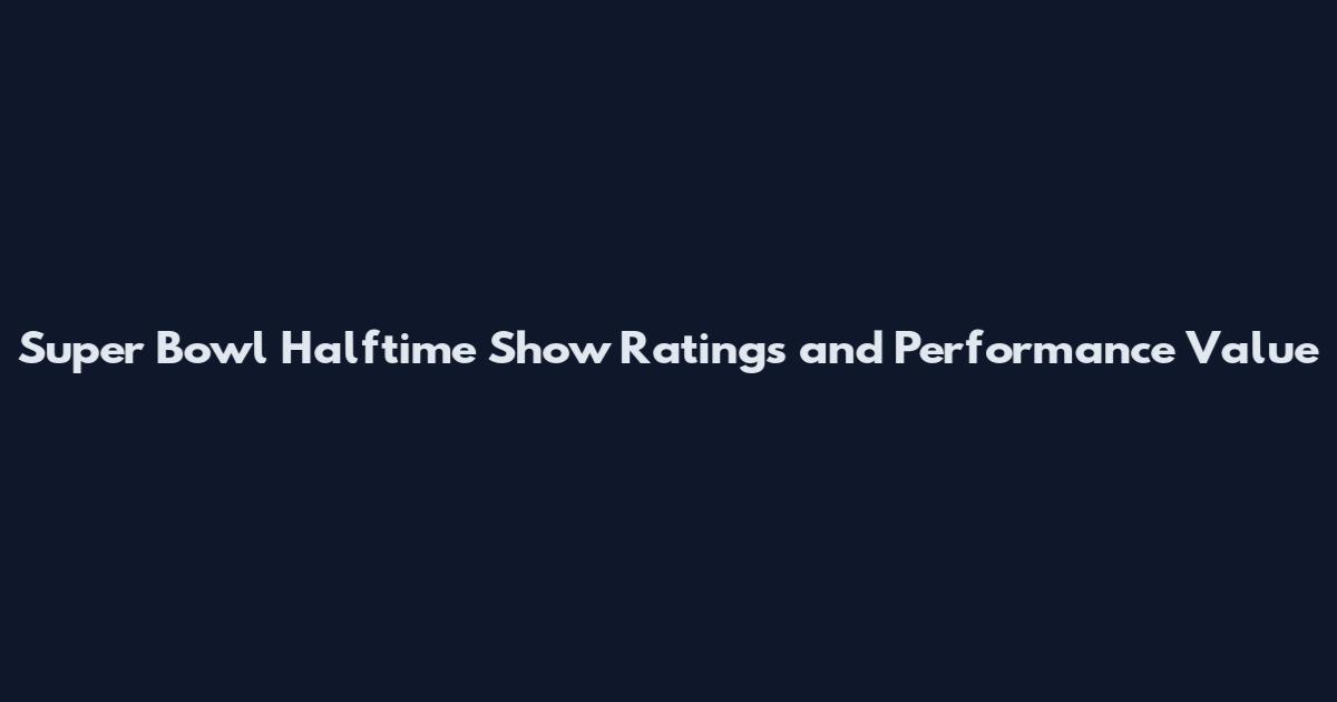 Super Bowl Halftime Show Ratings and Performance Value