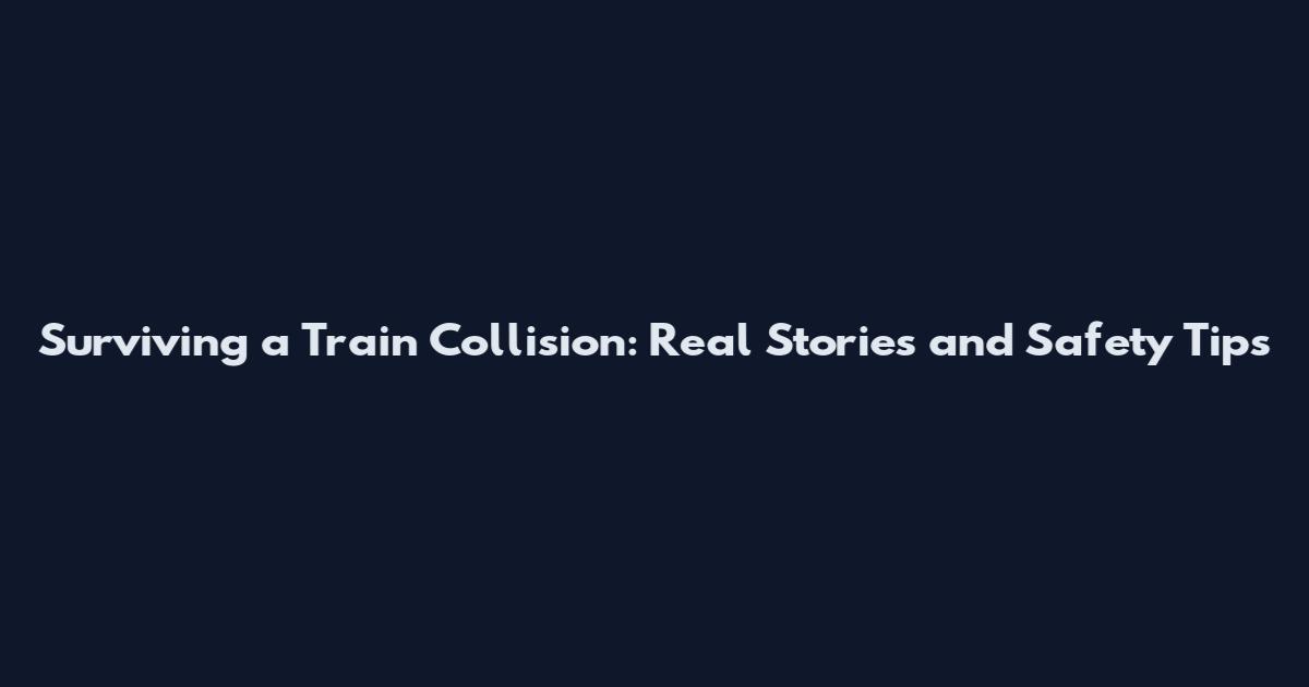 Surviving a Train Collision: Real Stories and Safety Tips