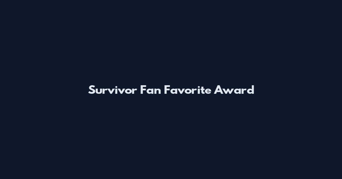 Survivor Fan Favorite Award