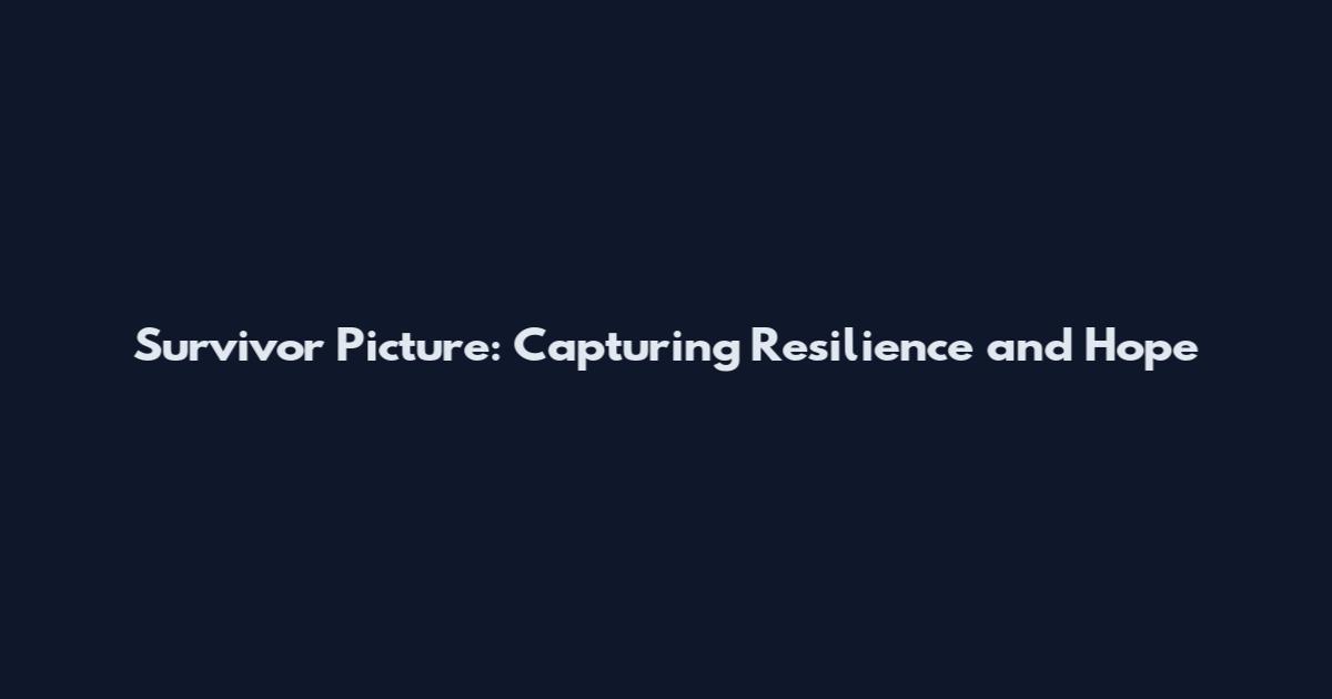 Survivor Picture: Capturing Resilience and Hope