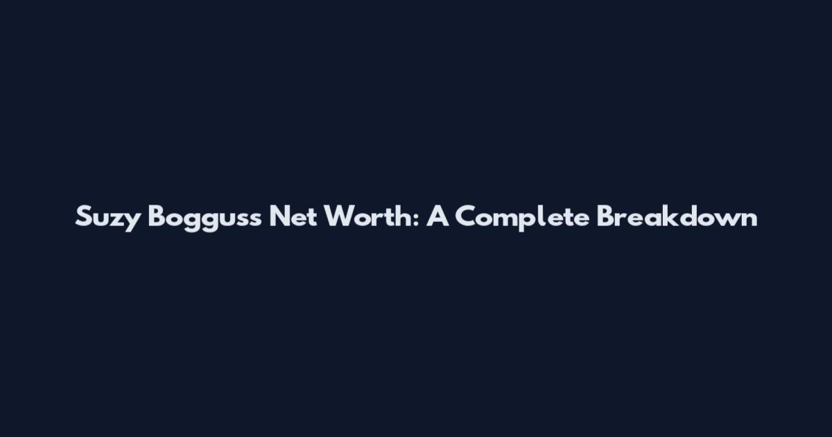 Suzy Bogguss Net Worth: A Complete Breakdown