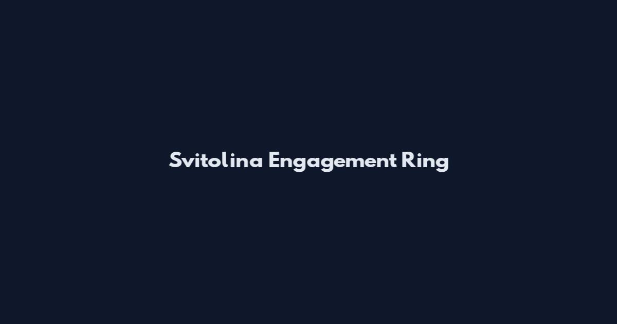 Svitolina Engagement Ring