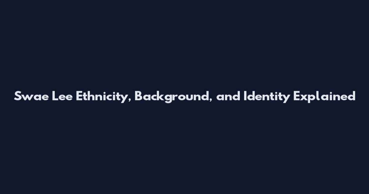 Swae Lee Ethnicity, Background, and Identity Explained