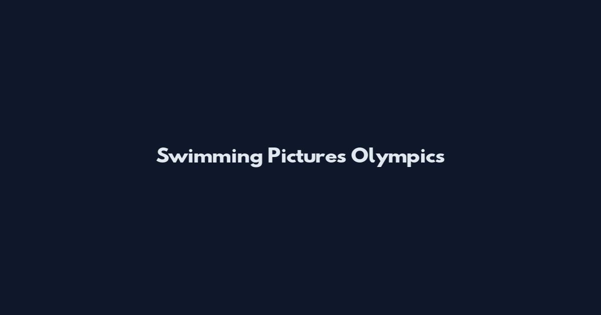 Swimming Pictures Olympics