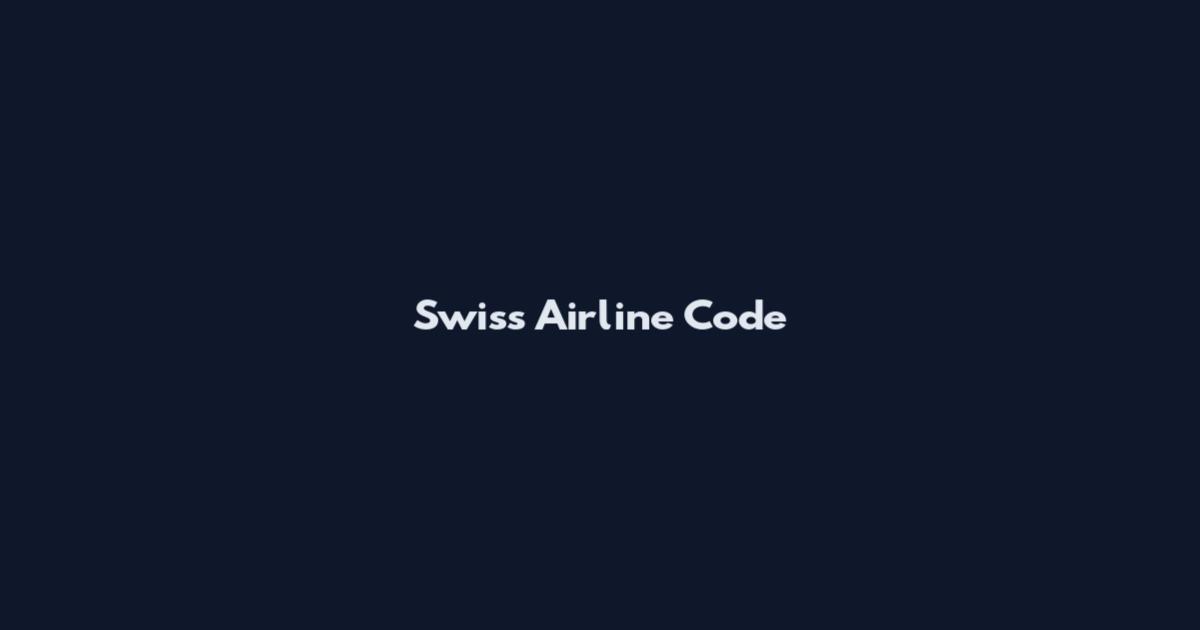 Swiss Airline Code