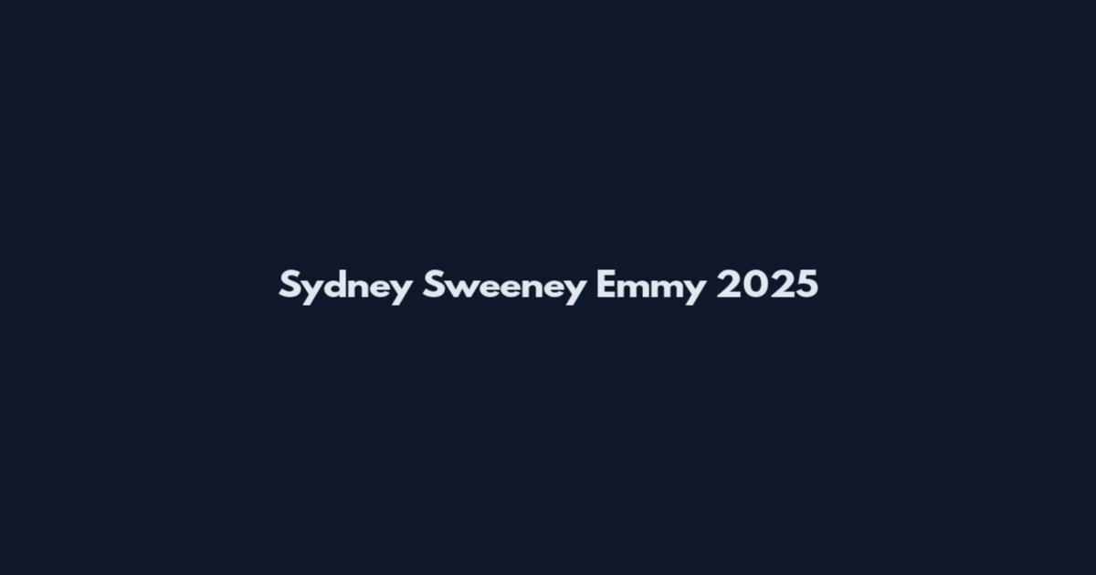 Sydney Sweeney Emmy 2025