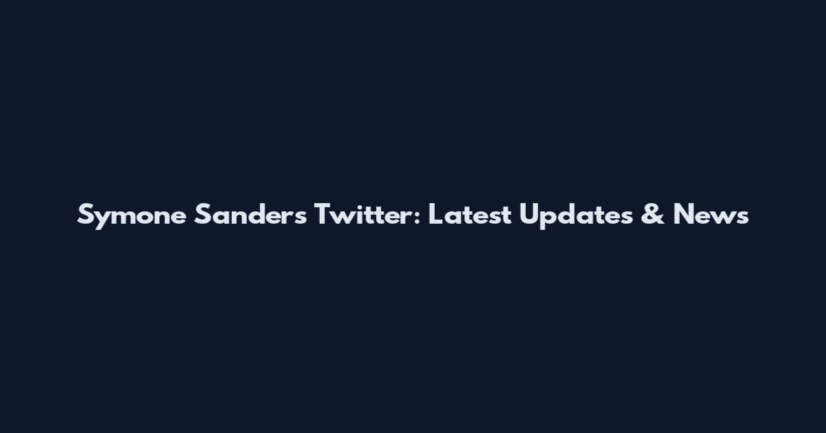 Symone Sanders Twitter: Latest Updates & News