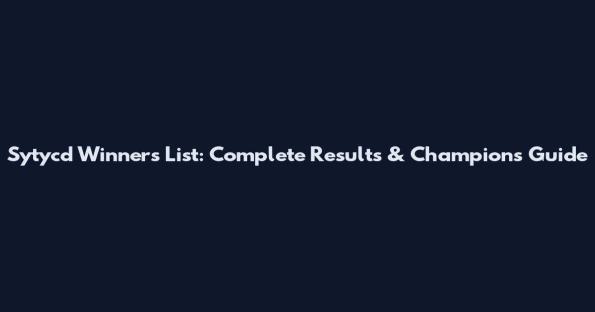 Sytycd Winners List: Complete Results & Champions Guide