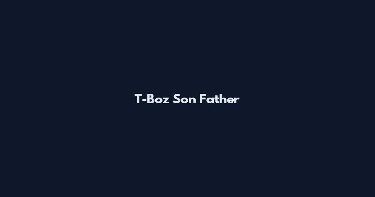 T-Boz Son Father