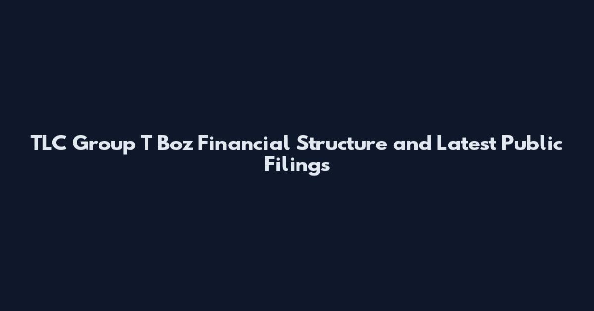 TLC Group T Boz Financial Structure and Latest Public Filings