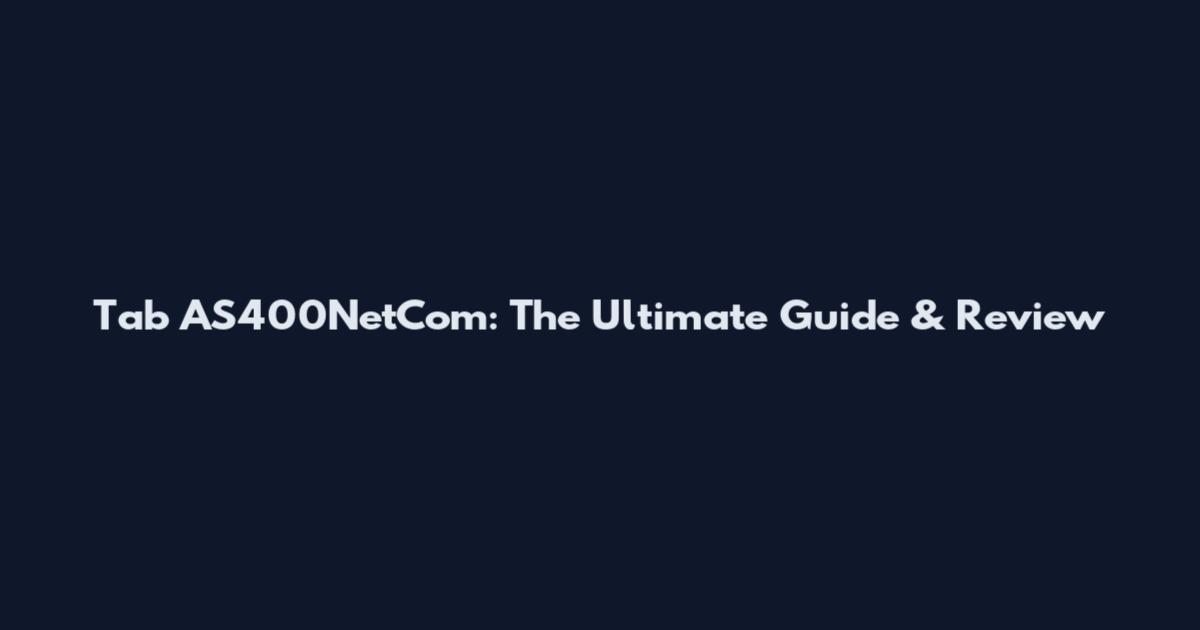 Tab AS400NetCom: The Ultimate Guide & Review