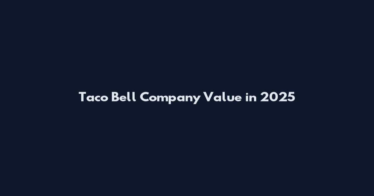 Taco Bell Company Value in 2025