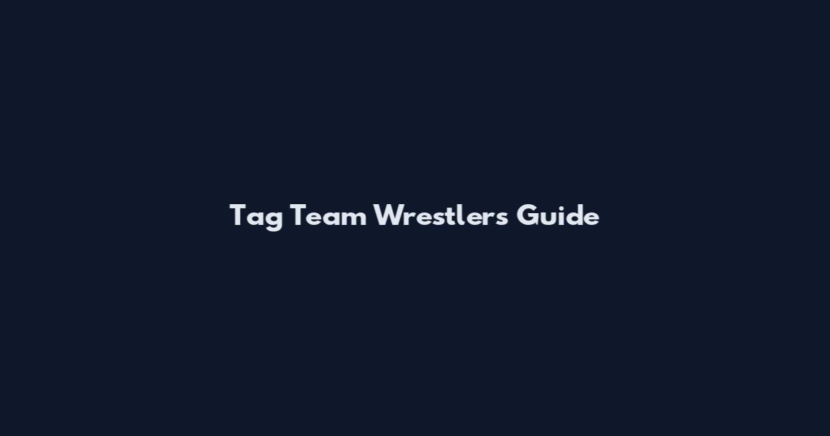 Tag Team Wrestlers Guide