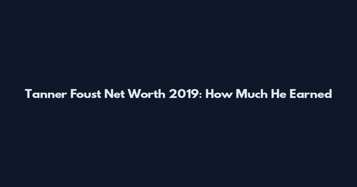 Tanner Foust Net Worth 2019: How Much He Earned