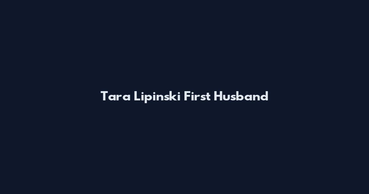 Tara Lipinski First Husband