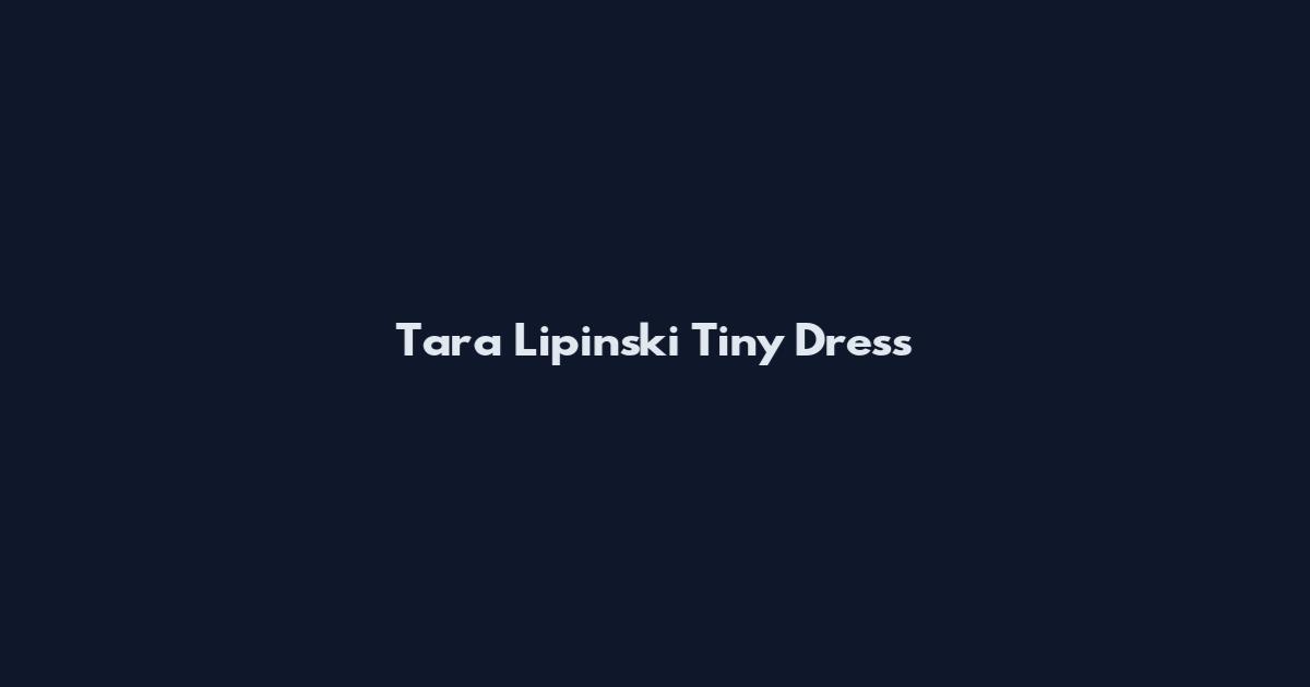 Tara Lipinski Tiny Dress