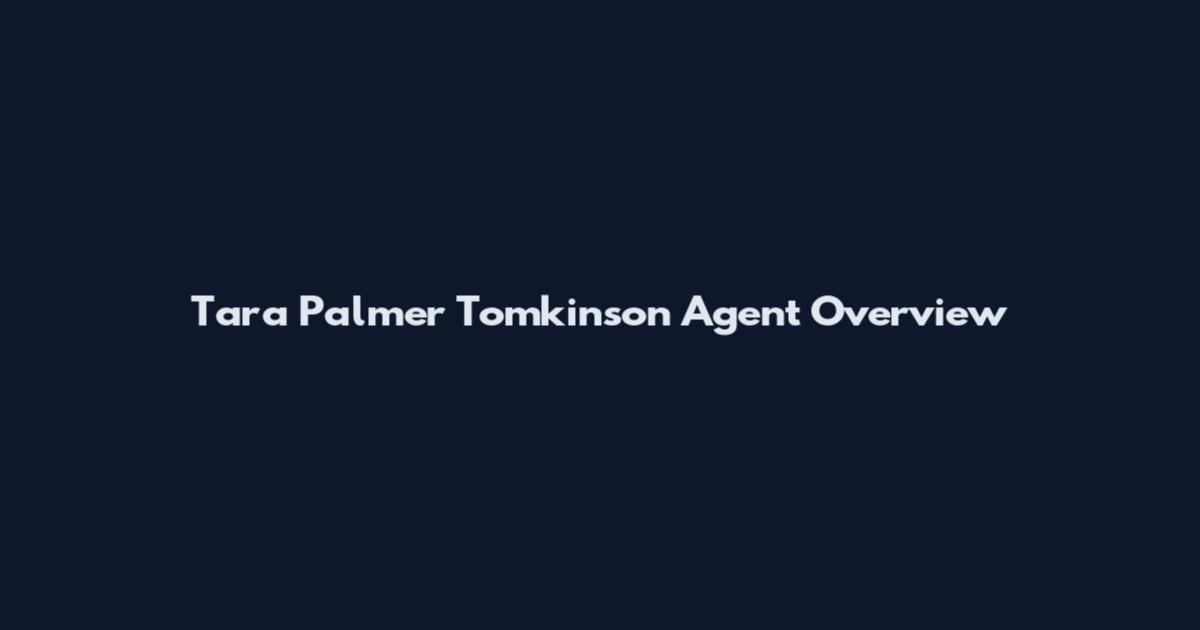 Tara Palmer Tomkinson Agent Overview
