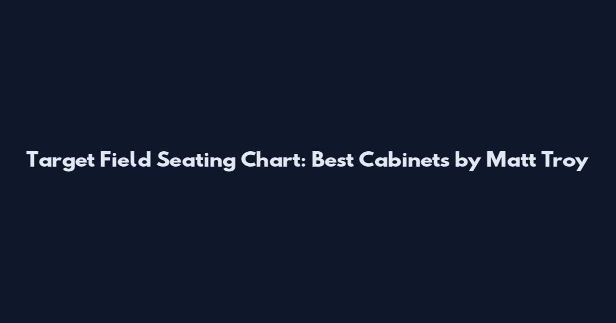 Target Field Seating Chart: Best Cabinets by Matt Troy