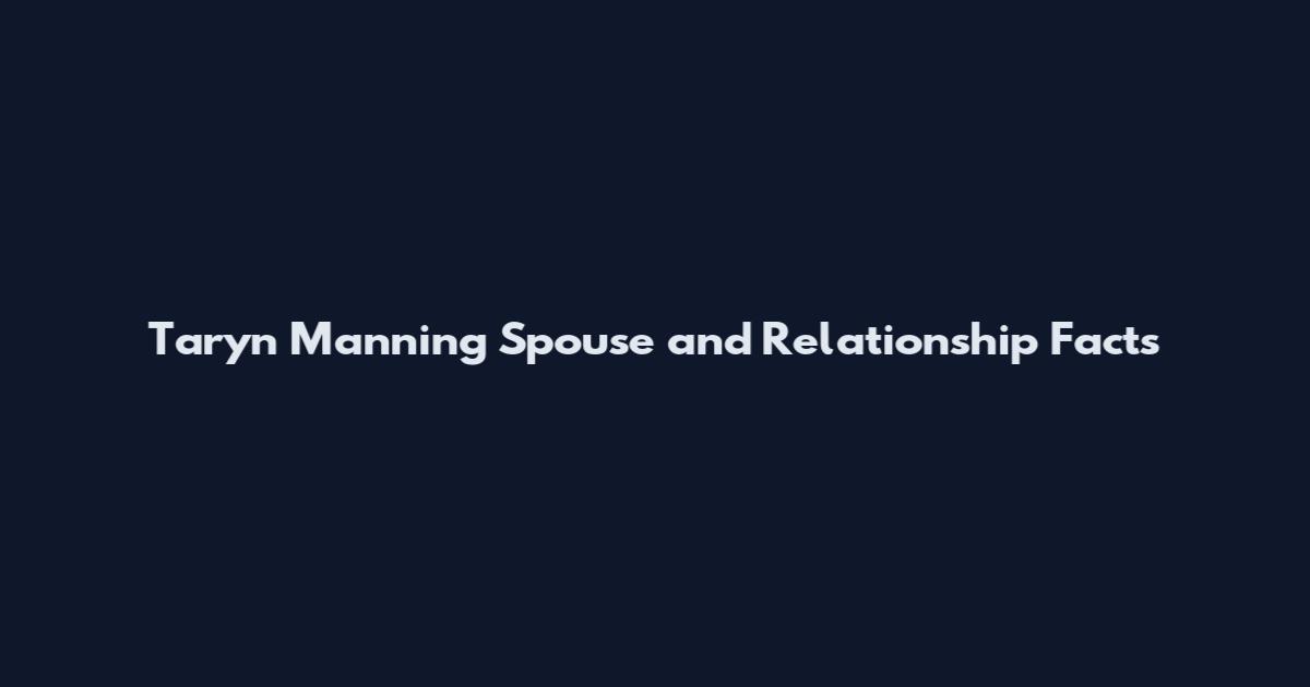 Taryn Manning Spouse and Relationship Facts