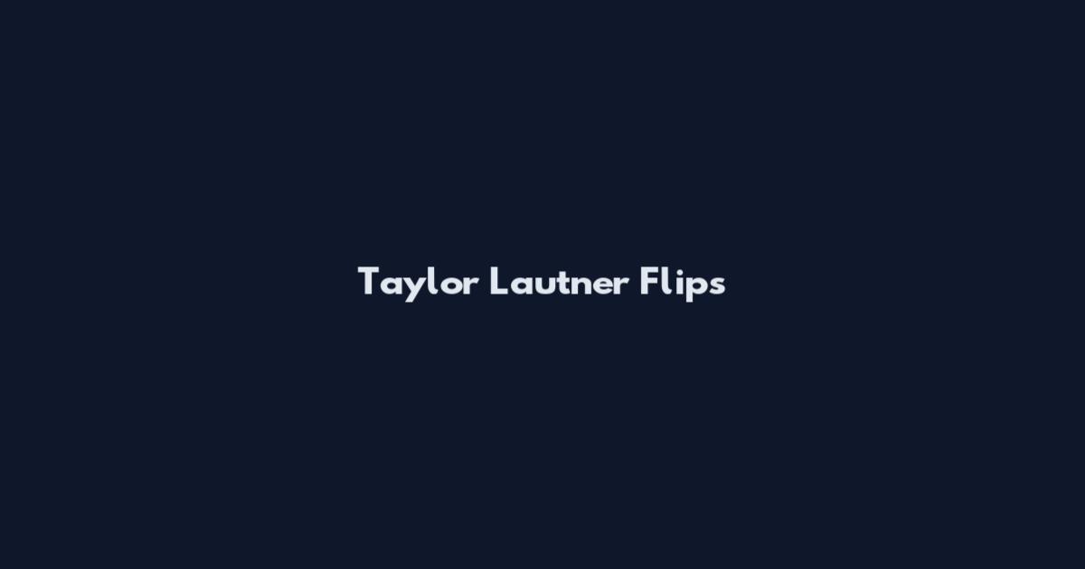 Taylor Lautner Flips
