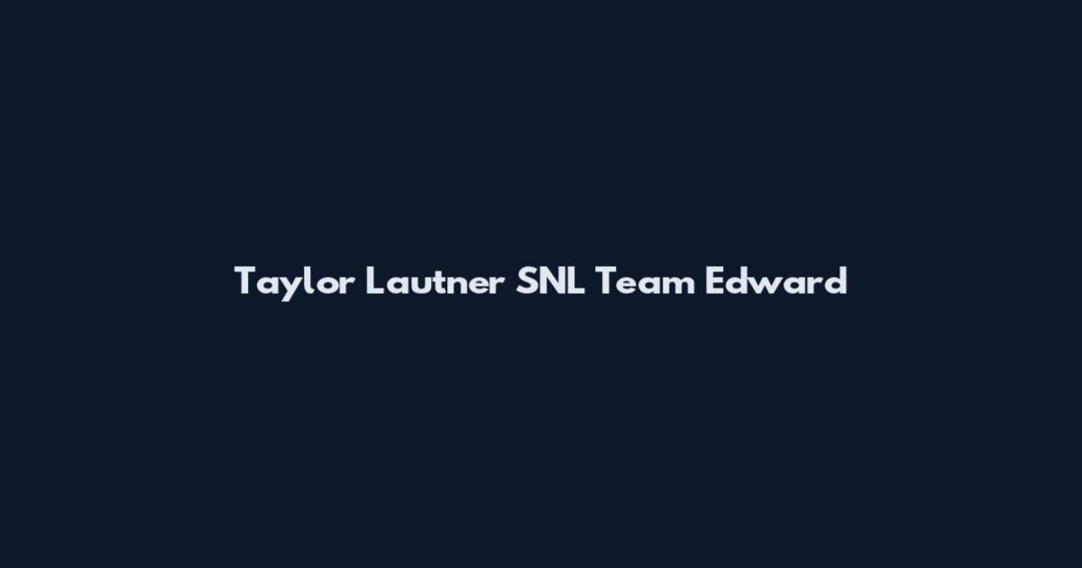 Taylor Lautner SNL Team Edward