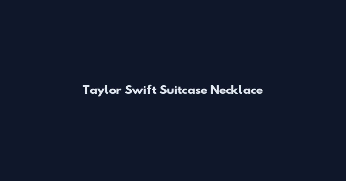 Taylor Swift Suitcase Necklace