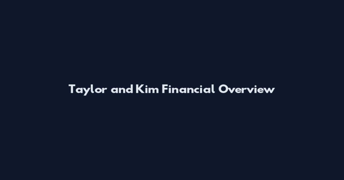 Taylor and Kim Financial Overview