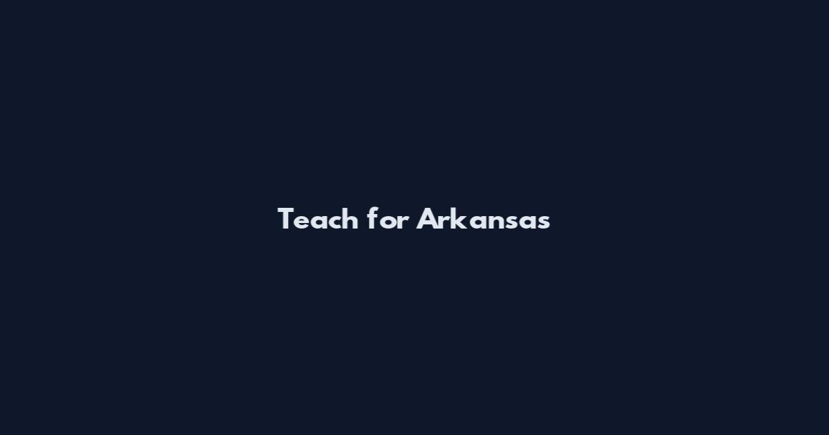 Teach for Arkansas