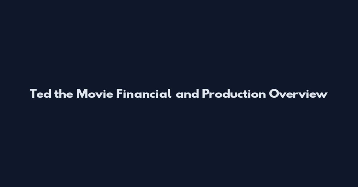 Ted the Movie Financial and Production Overview