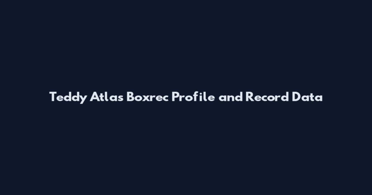 Teddy Atlas Boxrec Profile and Record Data