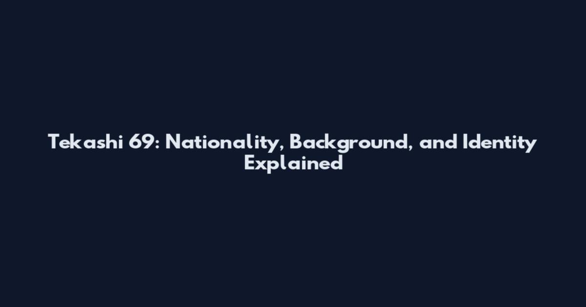 Tekashi 69: Nationality, Background, and Identity Explained