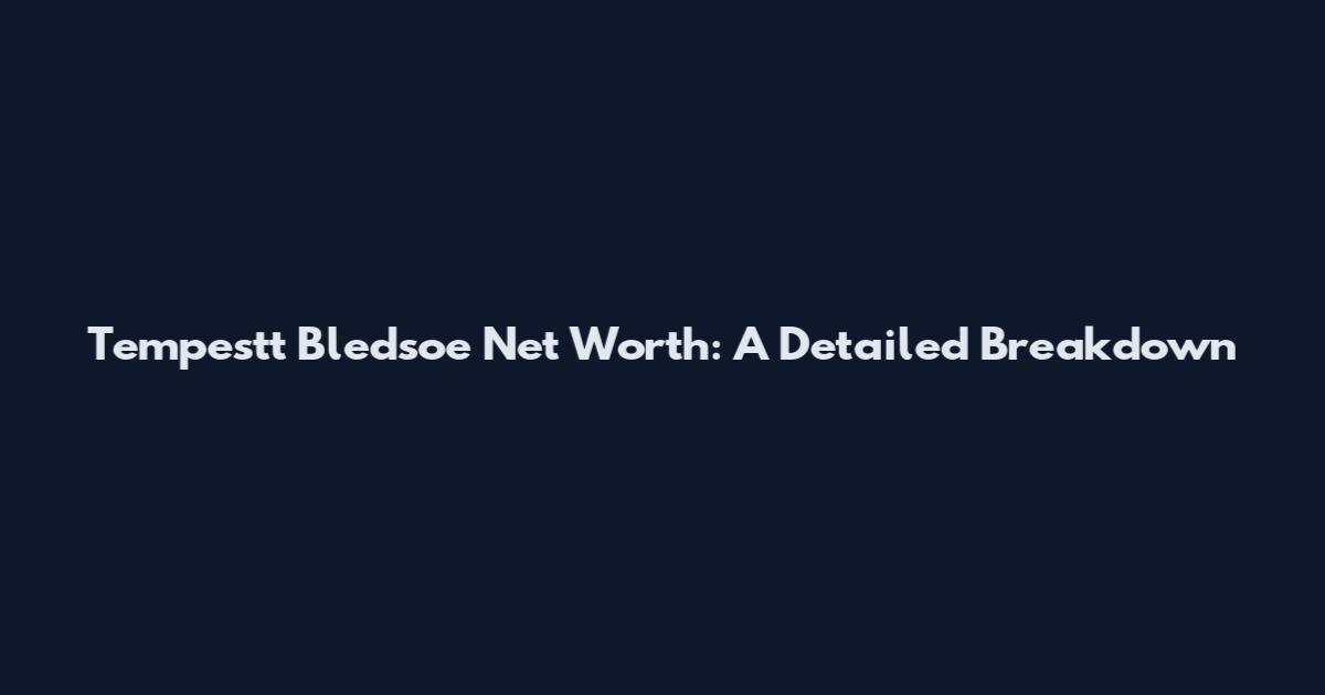 Tempestt Bledsoe Net Worth: A Detailed Breakdown