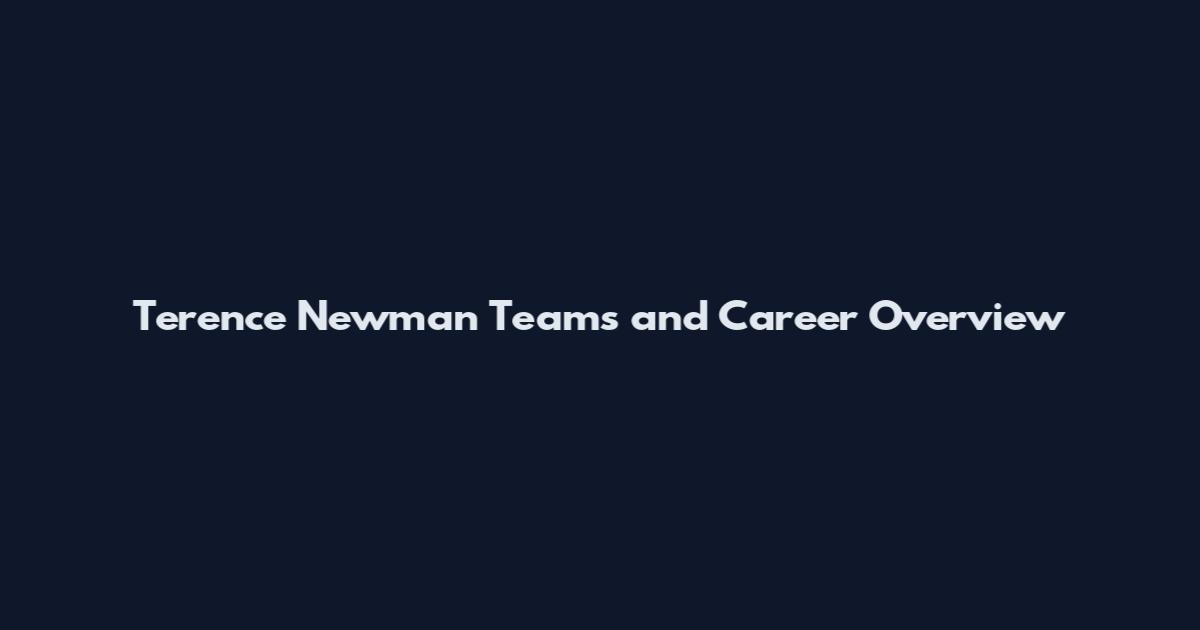 Terence Newman Teams and Career Overview