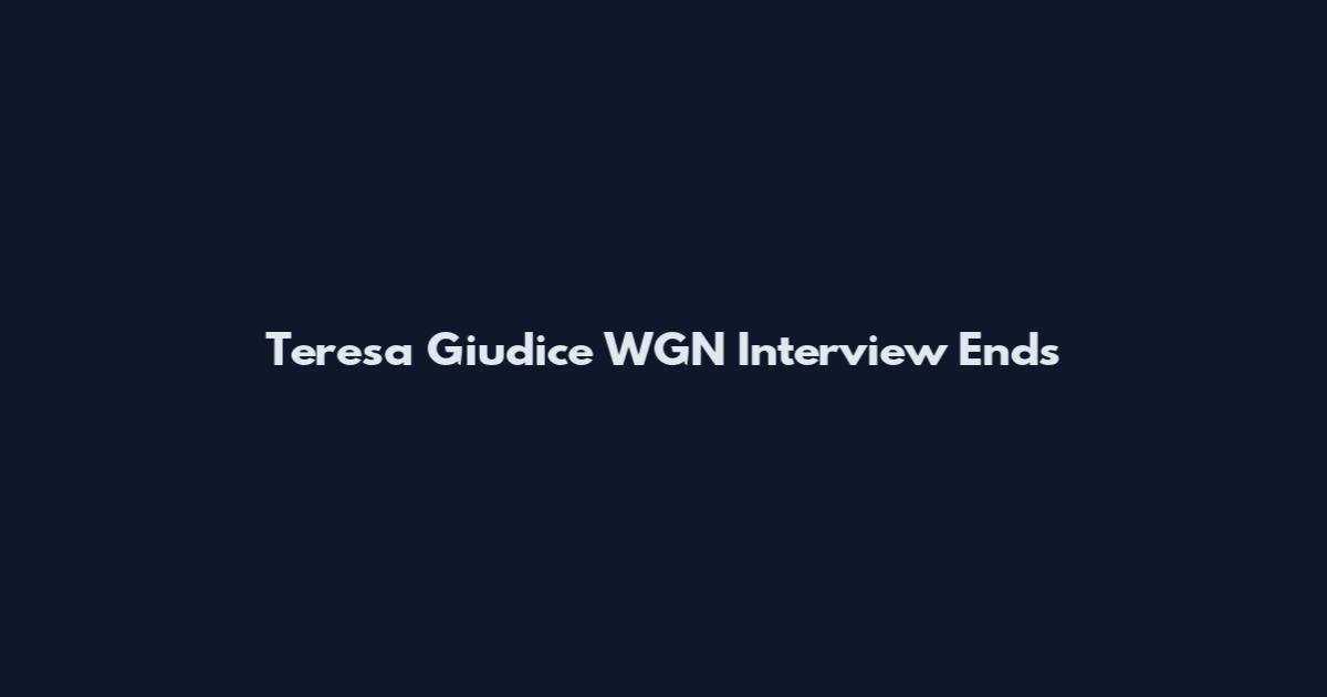 Teresa Giudice WGN Interview Ends