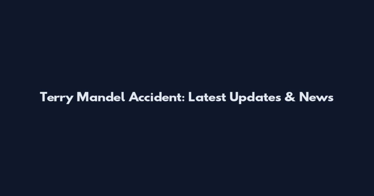 Terry Mandel Accident: Latest Updates & News