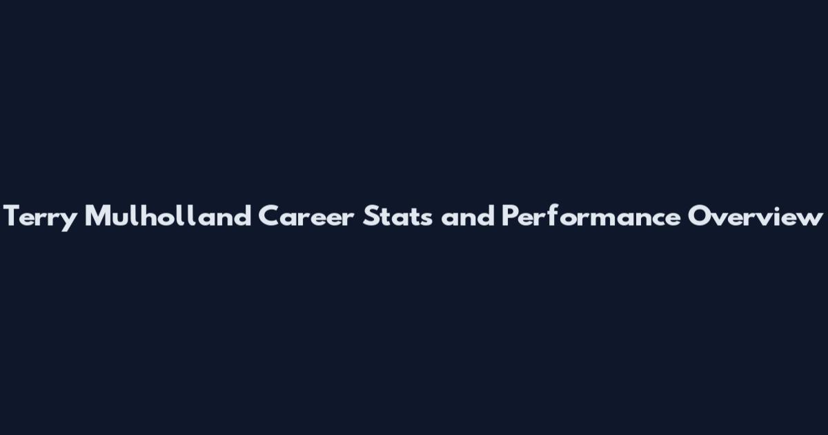 Terry Mulholland Career Stats and Performance Overview