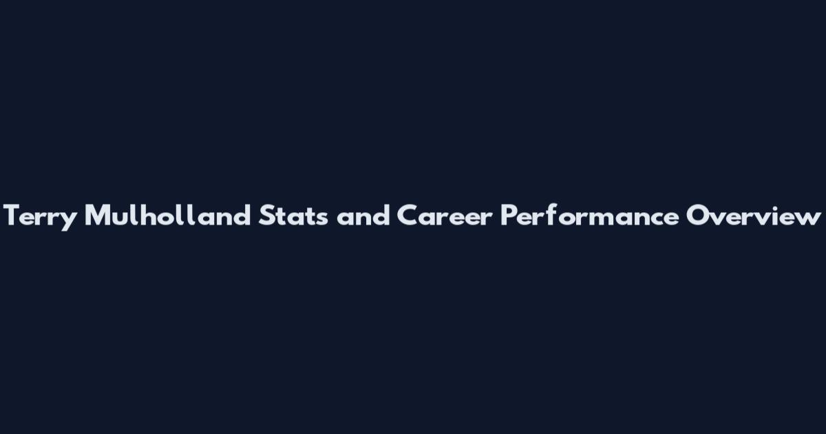 Terry Mulholland Stats and Career Performance Overview